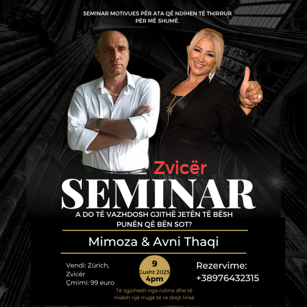 Seminar Motivues. A do të vazhdosh gjithë jetën të bësh punën që bën sot?